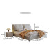 Modern Nordic Cream Bedding Master Bed Soft Envelope Puff Bed Fabrics Modern Nordic Cream Bedding Master Bed Soft Envelope Puff Bed Fabrics