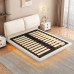 Nordic Cream Floating Fabric Bed for Small Bedrooms Modern Minimalist Double Bed Nordic Cream Floating Fabric Bed for Small Bedrooms Modern Minimalist Double Bed