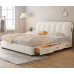 Modern Minimalist Luxury Master Bed Creamy Wind Multifunction Storage Soft Bag Bed Wedding Bed Tech Fabric Bed