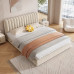 Light Luxury Fabric Bed Modern Simple Cream Wind Master Bedroom Highend Atmosphere Double Floor Bed
