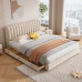 Light Luxury Fabric Bed Modern Simple Cream Wind Master Bedroom Highend Atmosphere Double Floor Bed