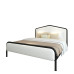 Modern minimalist gold northern European luxury steel frame bed for double or single person Modern minimalist gold northern European luxury steel frame bed for double or single person