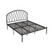 Nordic Modern Minimalist Ecofriendly Iron Bed Luxury Wealth Bed Single Double