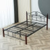 Iron Bed Frame Wooden Bed Legs Steel Wood Structure Thick Tube Height Adjustable