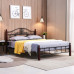 Iron Bed Frame Wooden Bed Legs Steel Wood Structure Thick Tube Height Adjustable