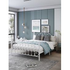 Scandinavian Modern Minimalist Silent Iron Princess Bed 120cm Double Bed Iron Frame Bed Iron Bed Scandinavian Modern Minimalist Silent Iron Princess Bed 120cm Double Bed Iron Frame Bed Iron Bed
