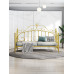Nordic Crown Bed Modern Minimalist Eco Friendly Luxurious Princess Iron Bed for Double