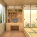 Customized Japanese Wooden Tatami Bedroom Full House Window Cabinet Customized Japanese Wooden Tatami Bedroom Full House Window Cabinet