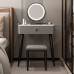 Small Luxury Modern Bedroom Study Desk Leather Vanity Table