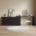Black Vanity Dresser Integrated Italian Styling Table Minimalist Bedroom Luxury Light Makeup Table Solid Wood