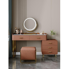 Light Luxury Solid Wood Tech Clothstone Vanity Table Modern Space Saving Dresser
