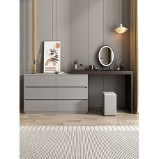 Italian Minimalist Vanity Chest Wardrobe Bedroom Modern Multifunctional High End Bedside Storage Vanity Desk