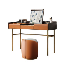 Modern Minimalistic Wooden Italian Makeup Vanity Luxurious Creamy Luxury