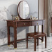 Modern Aesthetic Luxury Classic Master Bedroom Storage Vanity with Mirror