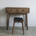 Scandinavian Walnut Wood Makeup Desk