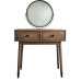 Scandinavian Walnut Wood Makeup Desk