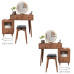 Light Luxury Nordic Walnut Bedroom Vanity Dresser