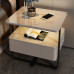 Smart Bedside Cabinet Iron Minimalistic Modern Luxurious Rock Panel Solid Wood Wireless Charging Smart Bedside Cabinet Iron Minimalistic Modern Luxurious Rock Panel Solid Wood Wireless Charging