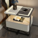 Smart Bedside Cabinet Iron Minimalistic Modern Luxurious Rock Panel Solid Wood Wireless Charging Smart Bedside Cabinet Iron Minimalistic Modern Luxurious Rock Panel Solid Wood Wireless Charging