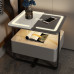 Smart Bedside Cabinet Iron Minimalistic Modern Luxurious Rock Panel Solid Wood Wireless Charging Smart Bedside Cabinet Iron Minimalistic Modern Luxurious Rock Panel Solid Wood Wireless Charging