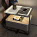 Smart Bedside Cabinet Iron Minimalistic Modern Luxurious Rock Panel Solid Wood Wireless Charging Smart Bedside Cabinet Iron Minimalistic Modern Luxurious Rock Panel Solid Wood Wireless Charging