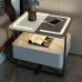 Smart Bedside Cabinet Iron Minimalistic Modern Luxurious Rock Panel Solid Wood Wireless Charging Smart Bedside Cabinet Iron Minimalistic Modern Luxurious Rock Panel Solid Wood Wireless Charging