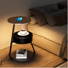 Smart Bedside Cabinet Lamp Minimalist Luxury Wireless Charging Small Tea Table Smart Bedside Cabinet Lamp Minimalist Luxury Wireless Charging Small Tea Table