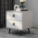 Light Luxury Wooden Bedside Cabinet Simple Modern Home Bedroom Italian Style Storage Cabinet with Leather Light Luxury Wooden Bedside Cabinet Simple Modern Home Bedroom Italian Style Storage Cabinet with Leather