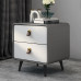 Light Luxury Wooden Bedside Cabinet Simple Modern Home Bedroom Italian Style Storage Cabinet with Leather Light Luxury Wooden Bedside Cabinet Simple Modern Home Bedroom Italian Style Storage Cabinet with Leather