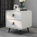 Light Luxury Wooden Bedside Cabinet Simple Modern Home Bedroom Italian Style Storage Cabinet with Leather Light Luxury Wooden Bedside Cabinet Simple Modern Home Bedroom Italian Style Storage Cabinet with Leather
