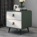 Light Luxury Wooden Bedside Cabinet Simple Modern Home Bedroom Italian Style Storage Cabinet with Leather Light Luxury Wooden Bedside Cabinet Simple Modern Home Bedroom Italian Style Storage Cabinet with Leather
