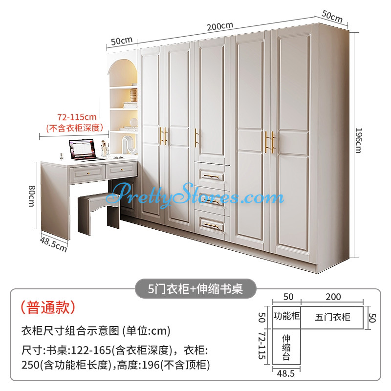 White Corner Computer Desk Wardrobe $467.66 with High Quality