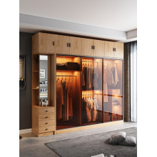 BuiltIn Wardrobe for Bedroom Glass Door Customized Solid Wood BuiltIn Wardrobe for Bedroom Glass Door Customized Solid Wood