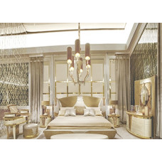 Luxury Modern Double Bed Hong Kong Style Bedroom Set