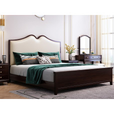 American Light Luxury Cherry Wood Bedroom Furniture Set