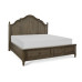 American Vintage Solid Wood Bed Suite Bedroom Furniture White Customizable