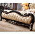 European Solid Wood Bed 180cm Double Bed Leather Carved Flower Design Bedroom Set Dream Bed Headboard Combination Set