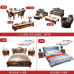 black sandalwood bedroom furniture new Chinese style suite