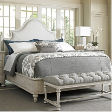 American Solid Wood Double Bed Carved Flower Retro White Master Bedroom Simple Villa Soft Contour Bedroom Furniture Set