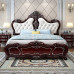 European Luxury 180cm Deep Red Wedding Bed Bedroom Set Combo