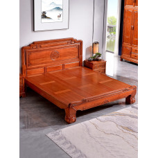 Solid Wood Redwood Bed180cm Classic Carved Bedroom Double Bed Chinese Pineapple Suite