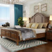 American Country Solid Wood Bed 180cm Double Bed Modern Minimalist Master Bedroom Furniture Set Wedding Bed