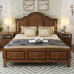 American Country Solid Wood Bed 180cm Double Bed Modern Minimalist Master Bedroom Furniture Set Wedding Bed