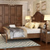 American Country Solid Wood Bed 180cm Double Bed Modern Minimalist Master Bedroom Furniture Set Wedding Bed