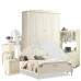 Korean Double Bed Set Modern Simplicity Economic High Box Bed Country Wooden Princess Bedroom