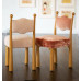 Vintage Wooden Dining Chair Simple Luxury Bedroom Fluffy Faux Fur Vanity Stool