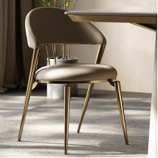 Italian Minimalist Dining Chair Full Leather Luxury Art Back Single Chair New Luxurious Design Italian Minimalist Dining Chair Full Leather Luxury Art Back Single Chair New Luxurious Design