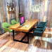 Nordic Desk Chair Fabric Backrest Solid Wood Dining Chair