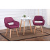 Nordic Desk Chair Fabric Backrest Solid Wood Dining Chair