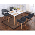 Nordic Desk Chair Fabric Backrest Solid Wood Dining Chair